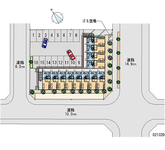 ★手数料０円★札幌市北区屯田一条２丁目　月極駐車場（LP）